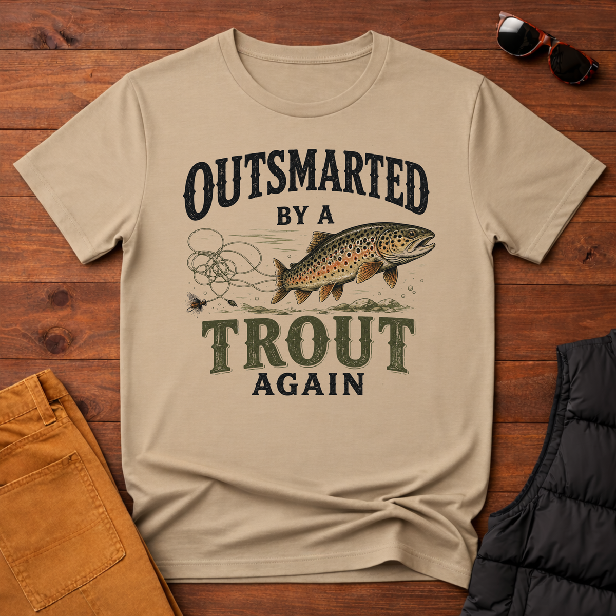 Outsmarted By A Trout Again T-Shirt