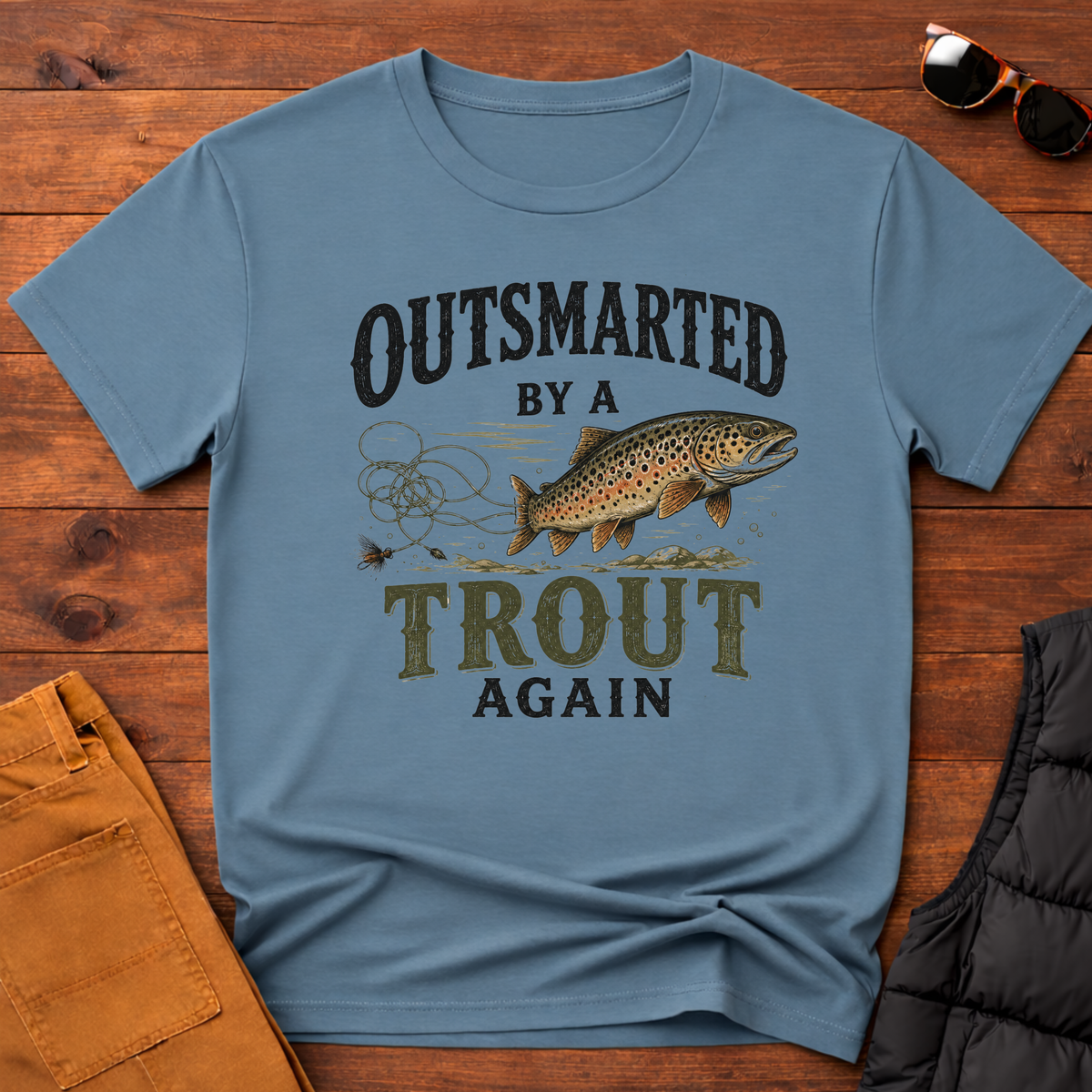 Outsmarted By A Trout Again T-Shirt