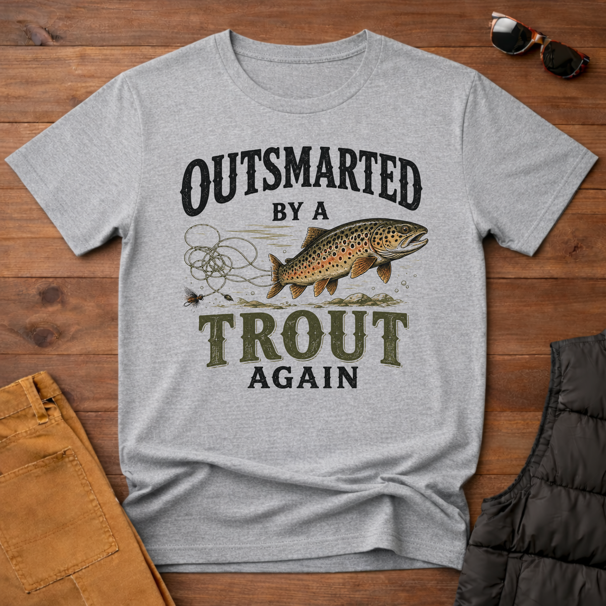 Outsmarted By A Trout Again T-Shirt
