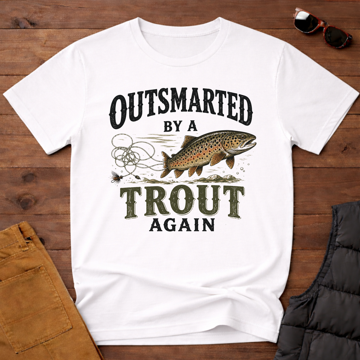 Outsmarted By A Trout Again T-Shirt