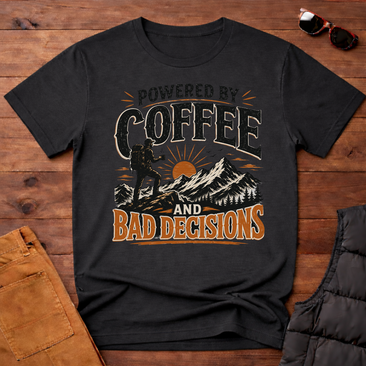 Powered By Coffee And Bad Decisions T-Shirt