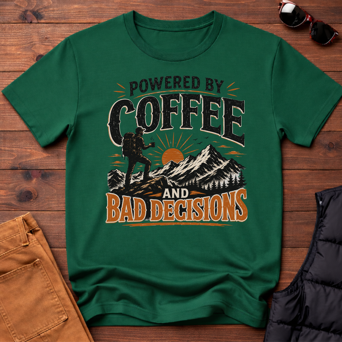Powered By Coffee And Bad Decisions T-Shirt