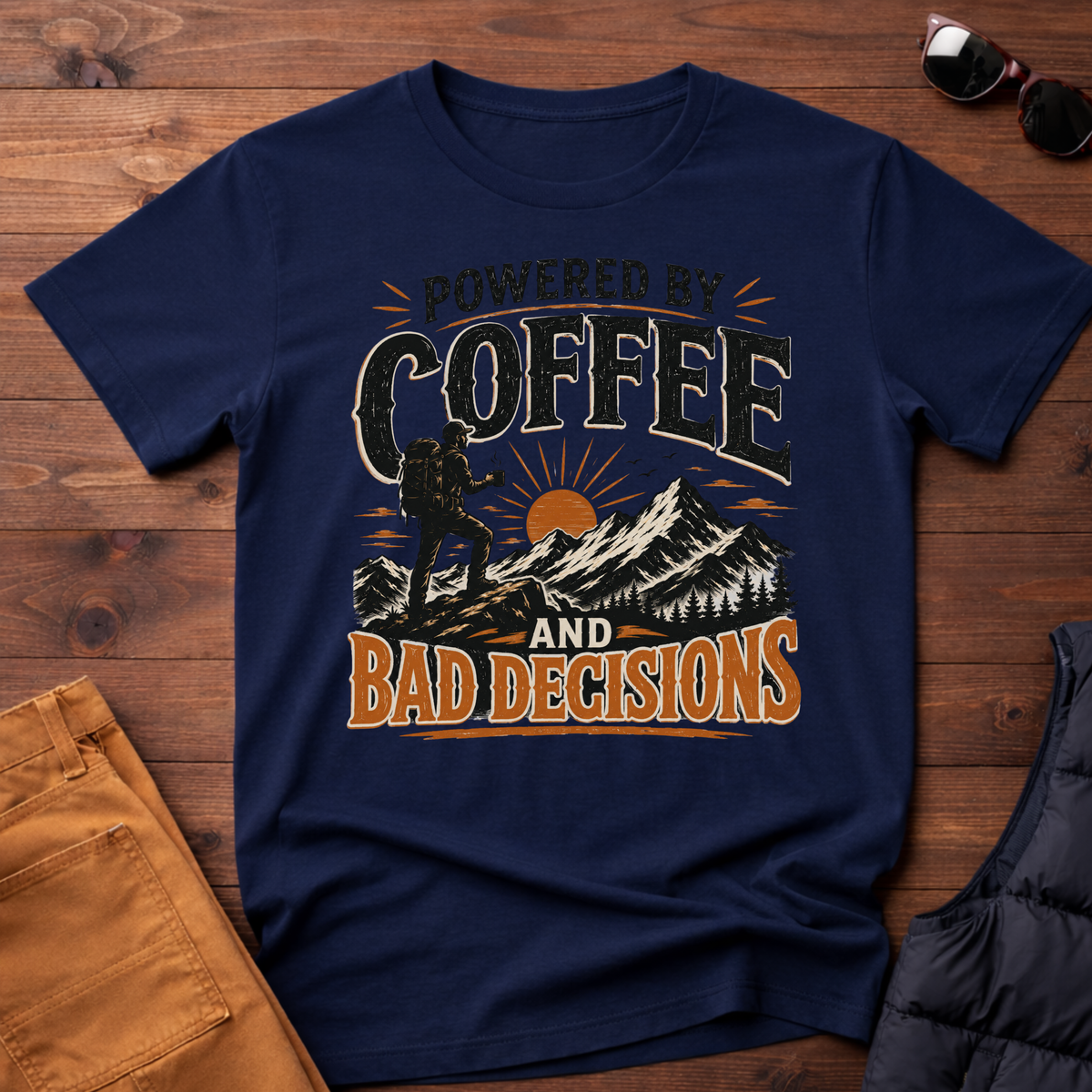 Powered By Coffee And Bad Decisions T-Shirt