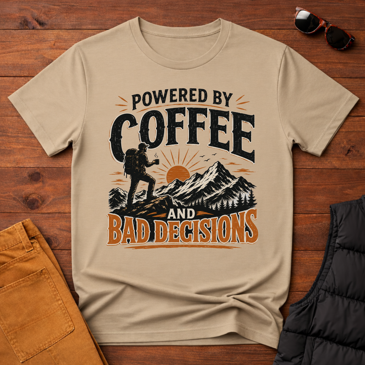 Powered By Coffee And Bad Decisions T-Shirt