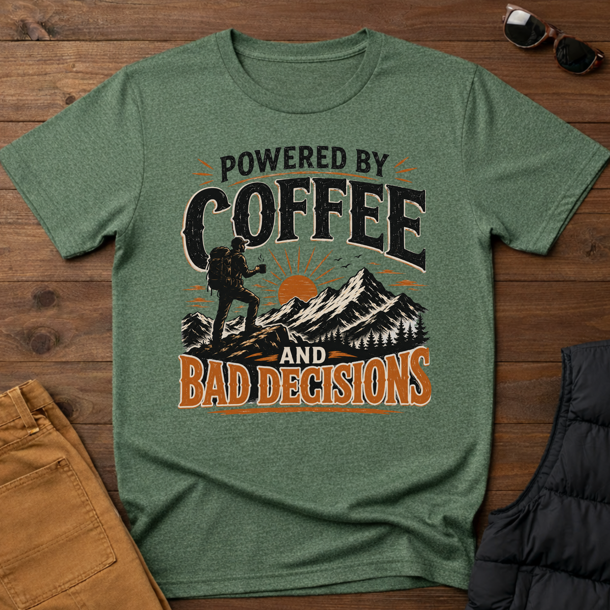 Powered By Coffee And Bad Decisions T-Shirt