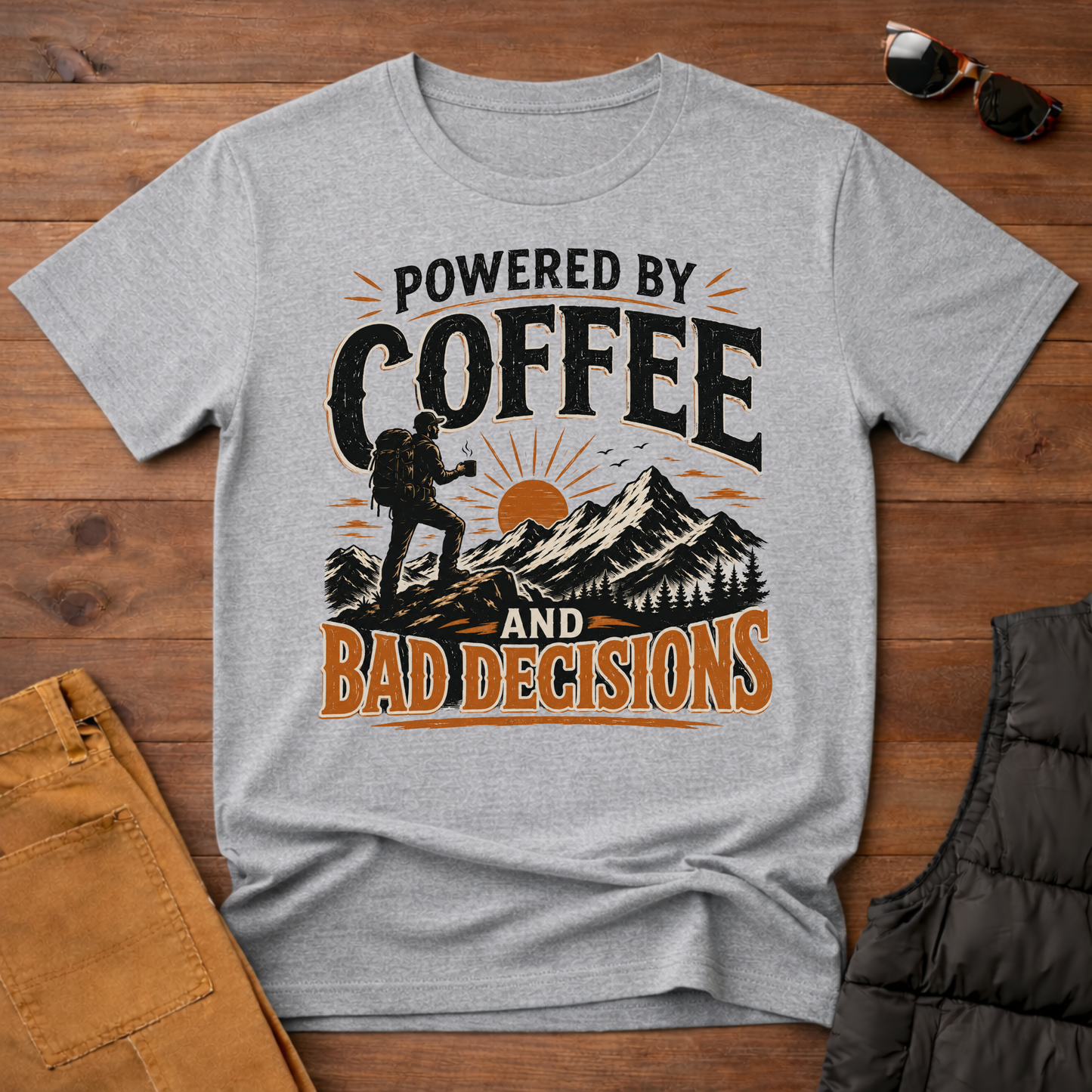 Powered By Coffee And Bad Decisions T-Shirt