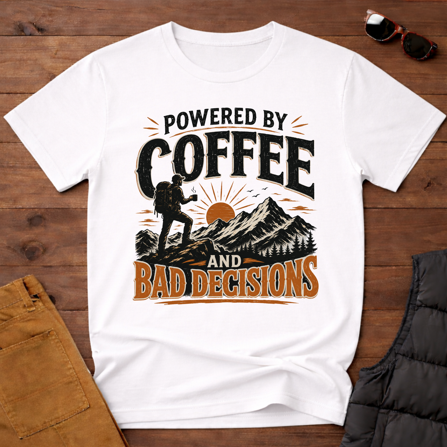 Powered By Coffee And Bad Decisions T-Shirt
