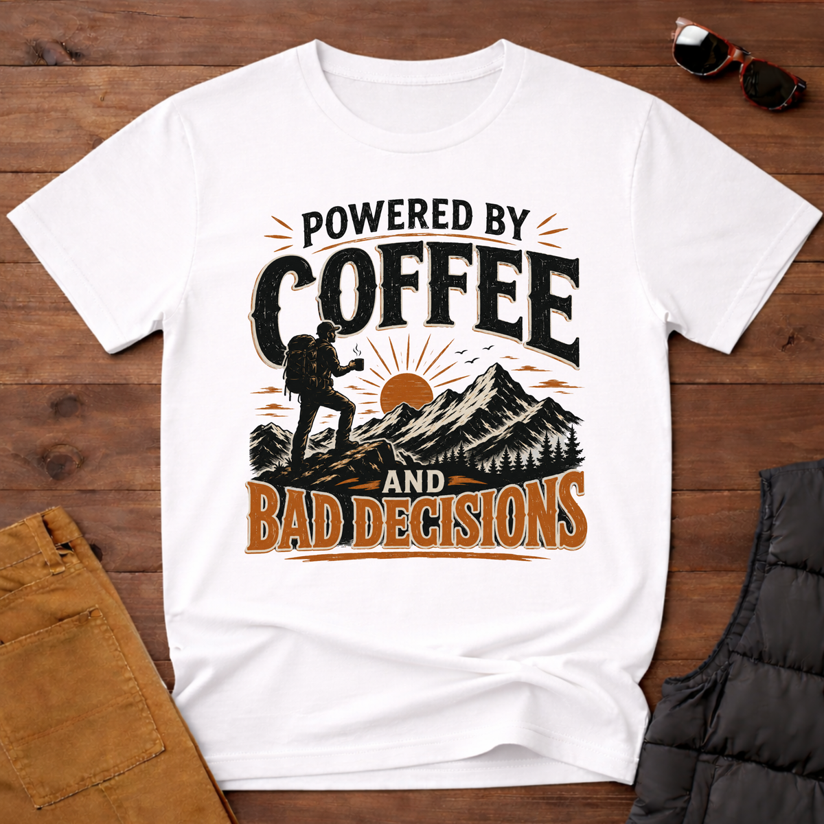 Powered By Coffee And Bad Decisions T-Shirt