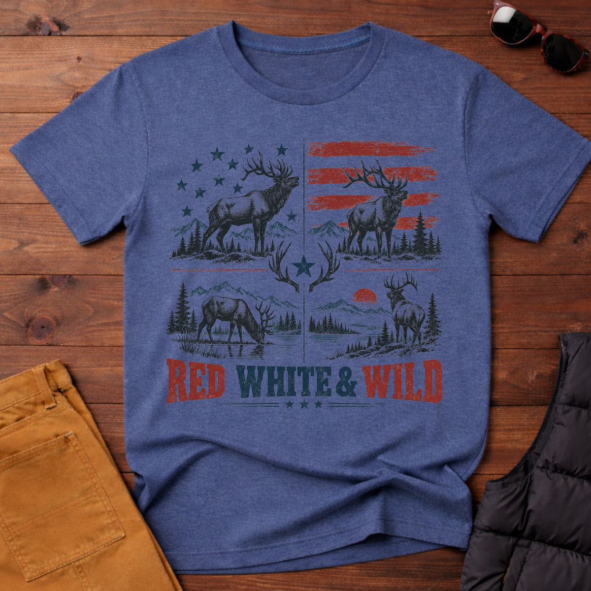 Red White & Wild Tee