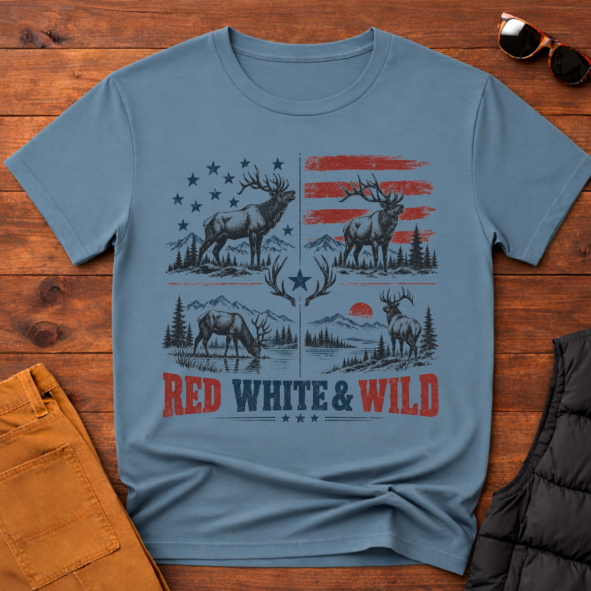 Red White & Wild Tee