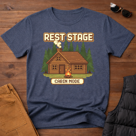 8-Bit Rest Stage Cabin Mode T-Shirt
