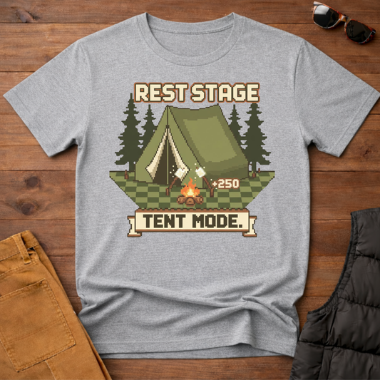 8-Bit-Rest Stage Tent Mode T-Shirt
