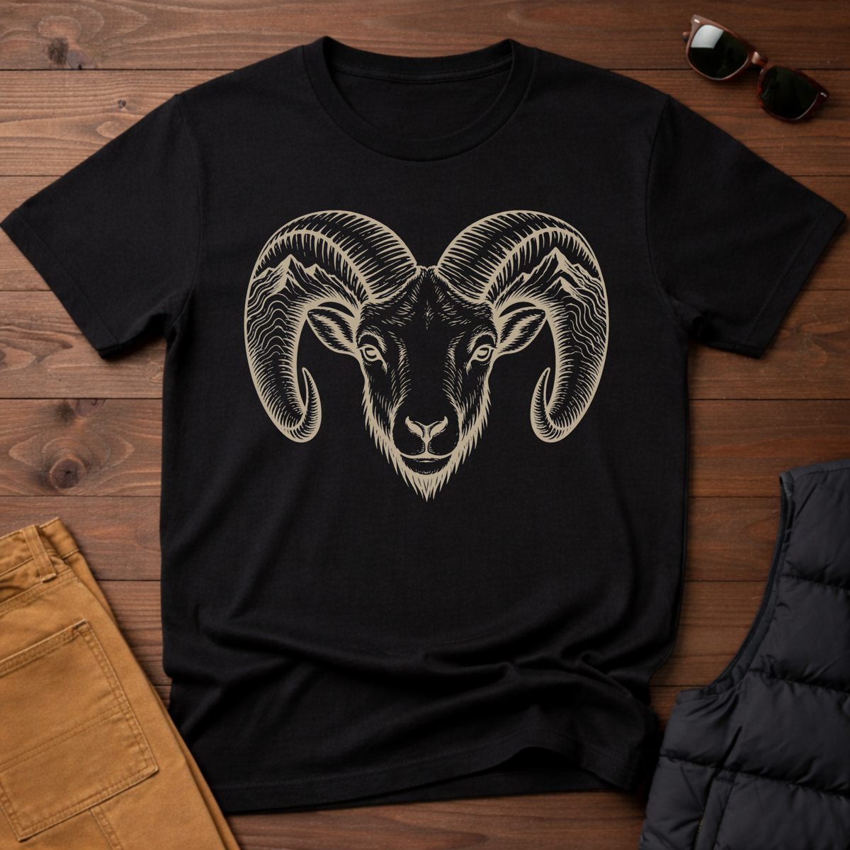 Bighorn Ram Portrait T-Shirt