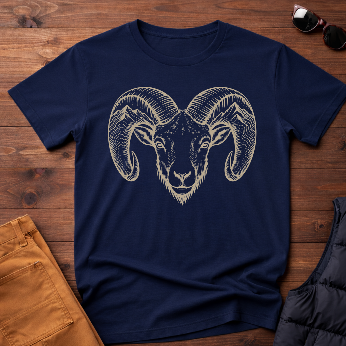 Bighorn Ram Portrait T-Shirt