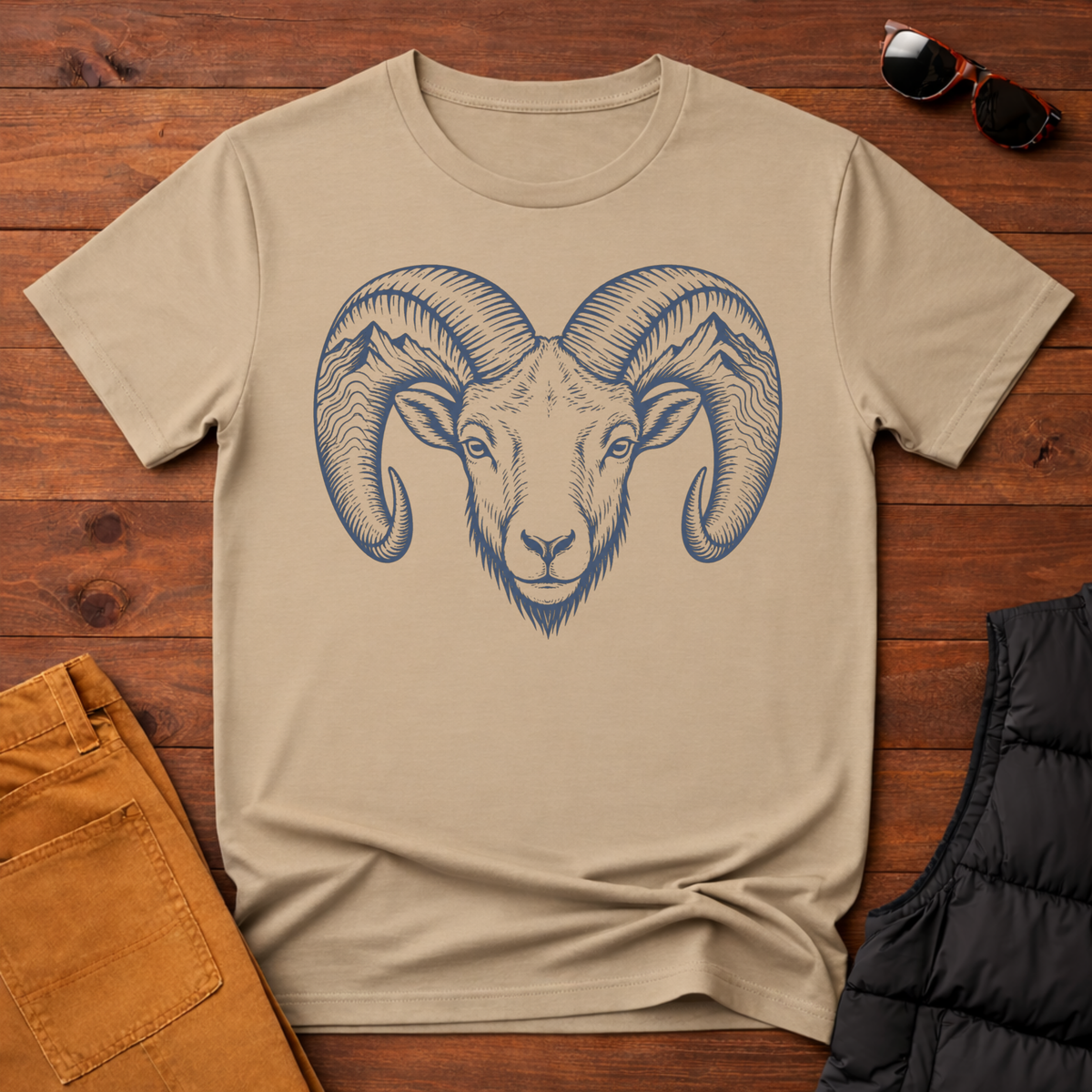 Bighorn Ram Portrait T-Shirt