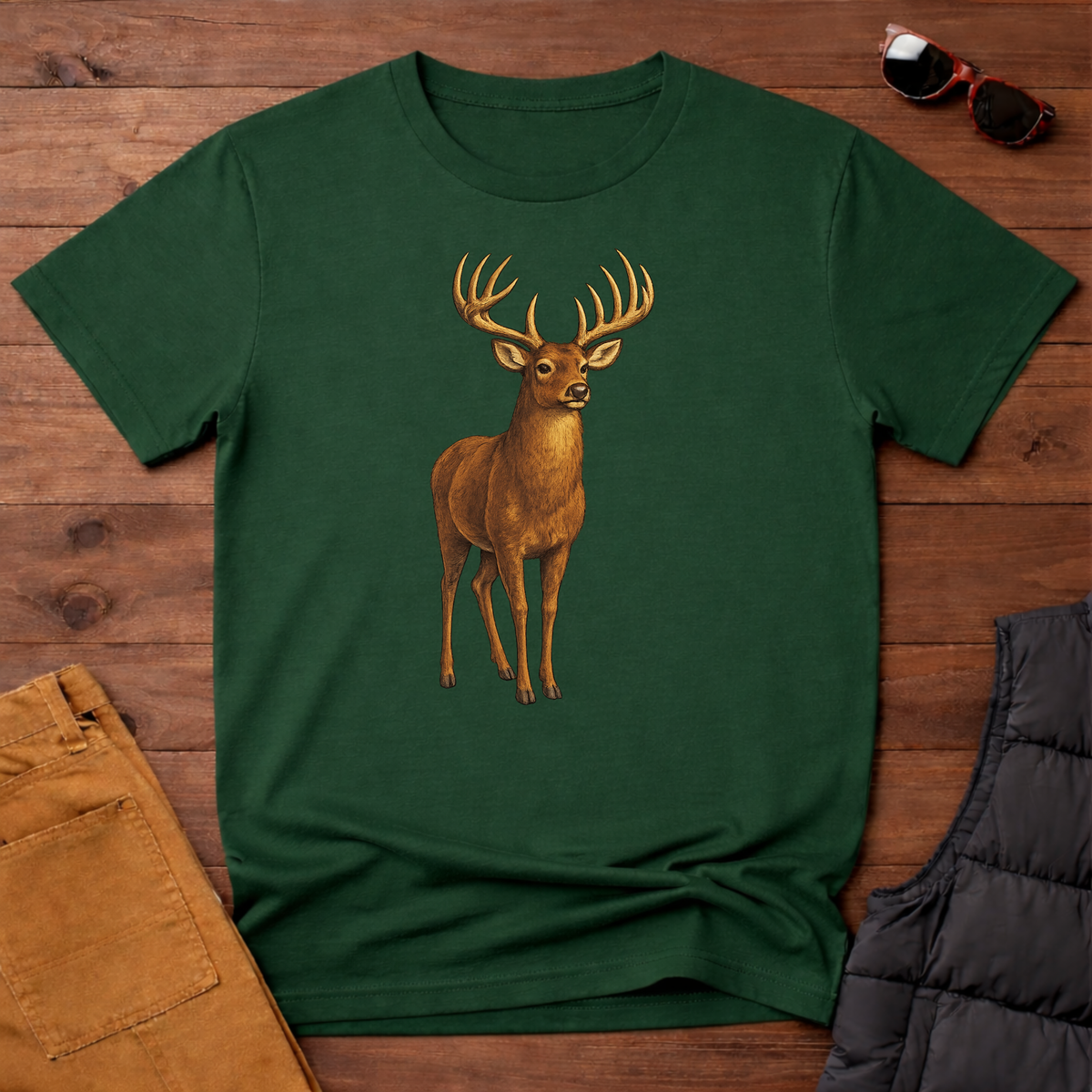 Rustic Whitetail Buck T-Shirt