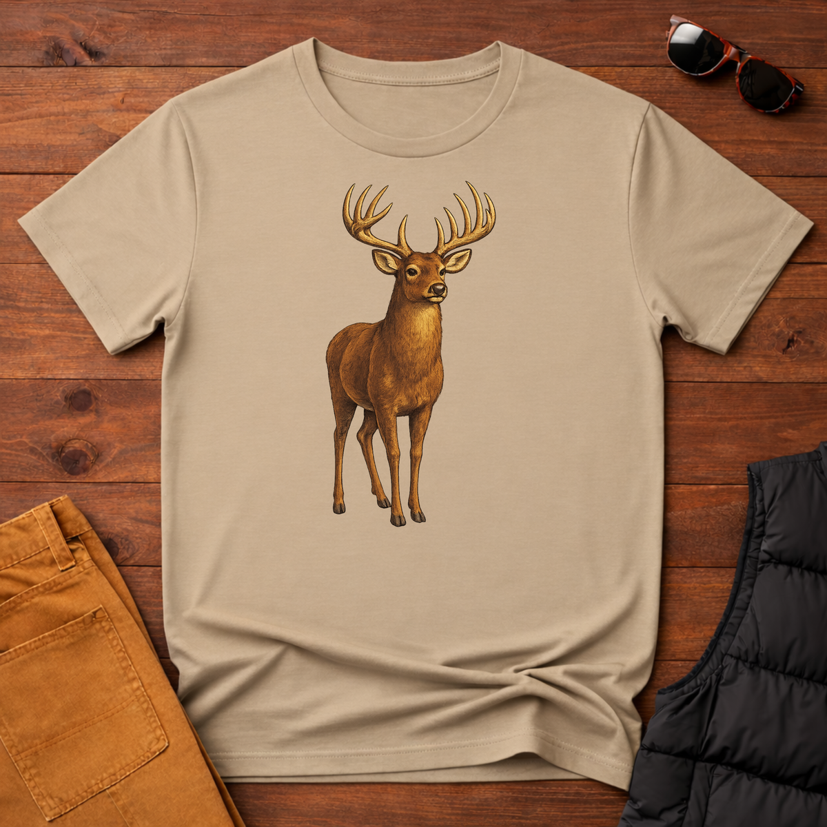 Rustic Whitetail Buck T-Shirt