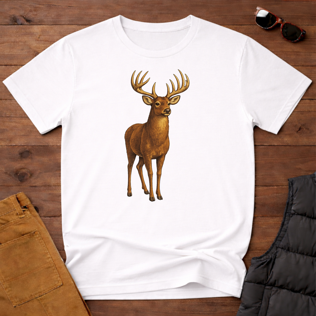 Rustic Whitetail Buck T-Shirt