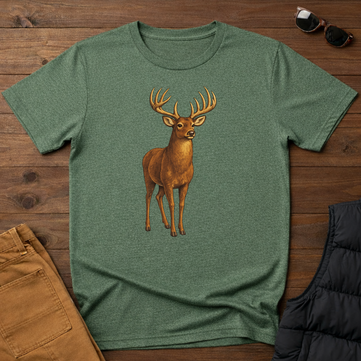 Rustic Whitetail Buck T-Shirt