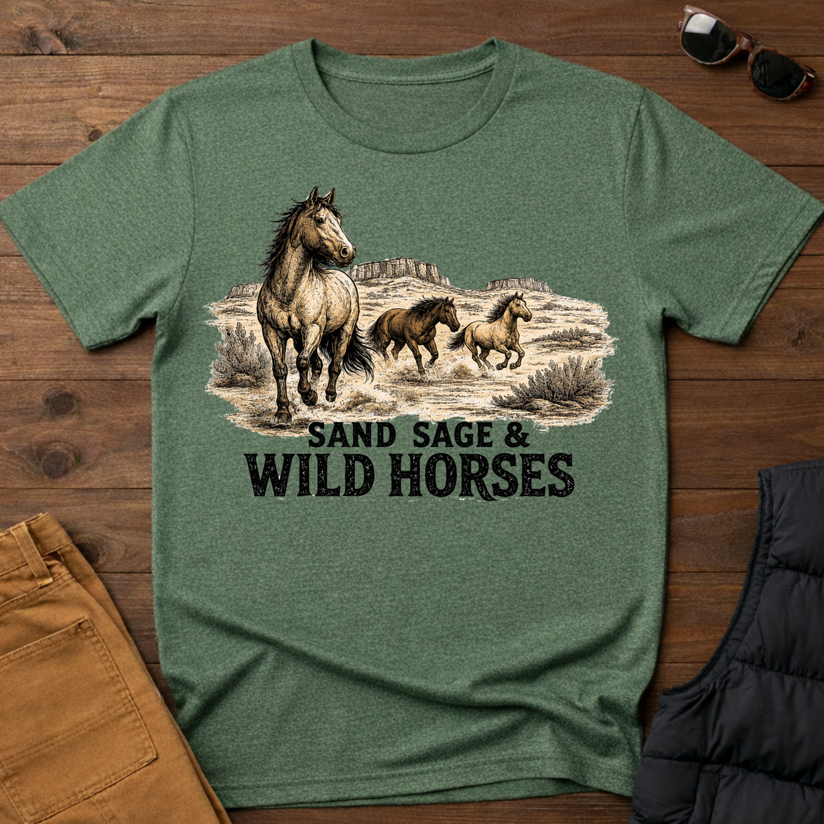Sand Sage & Wild Horses T-Shirt