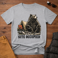 T-Shirt — 'Site Occupied' Camping Bear Graphic Tee
