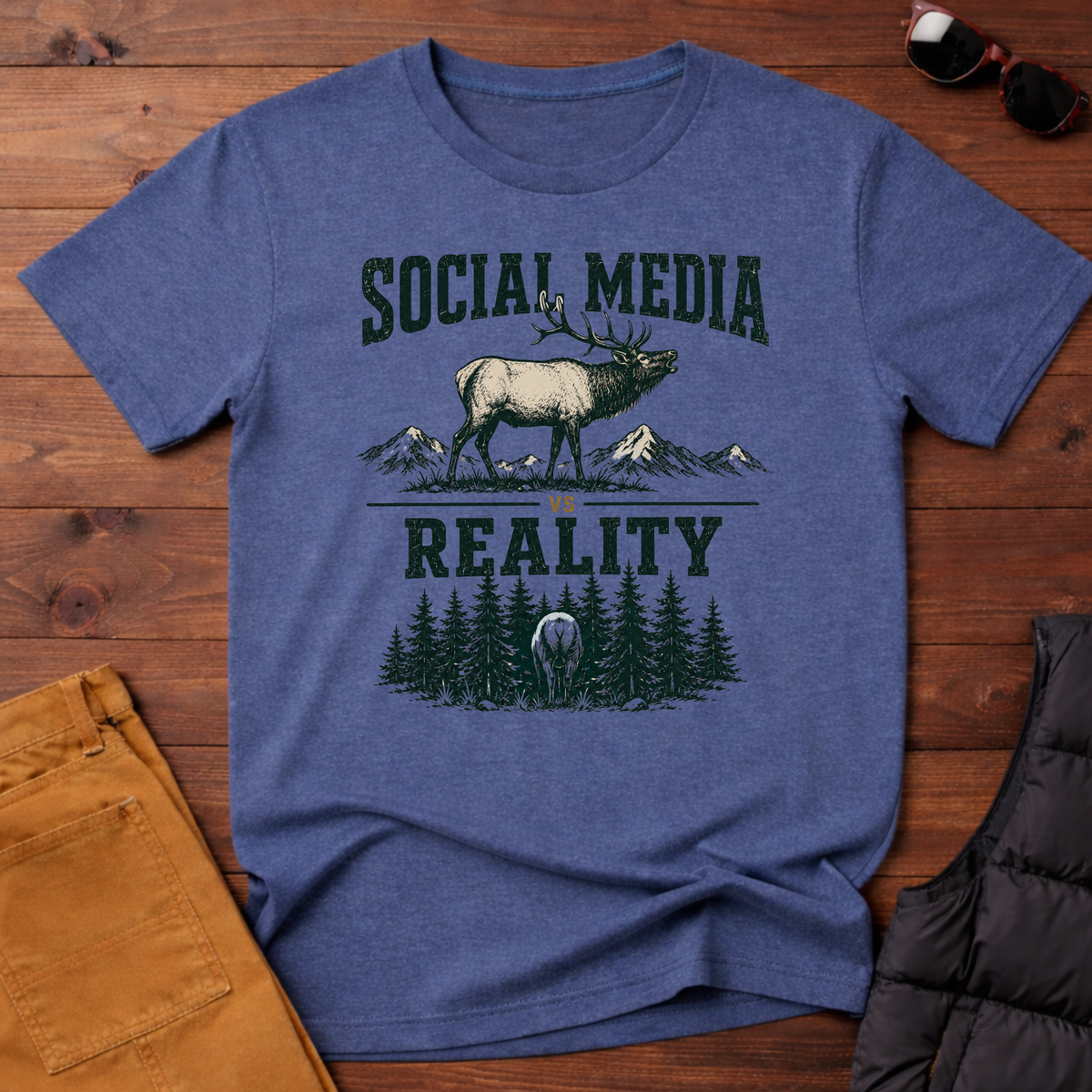 Social Media vs Reality T-Shirt