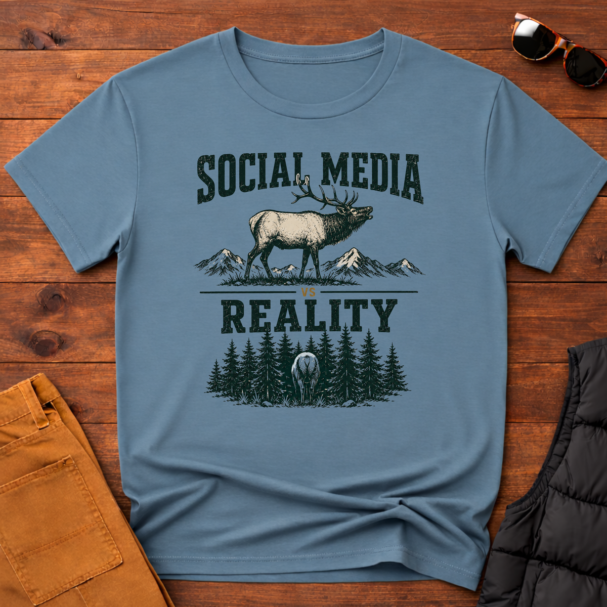 Social Media vs Reality T-Shirt