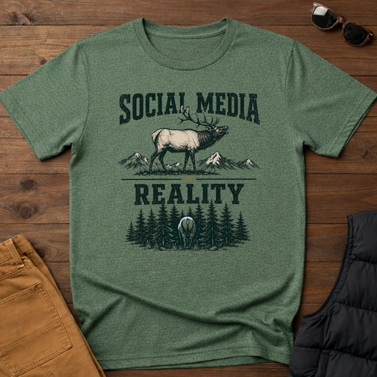 Social Media vs Reality T-Shirt