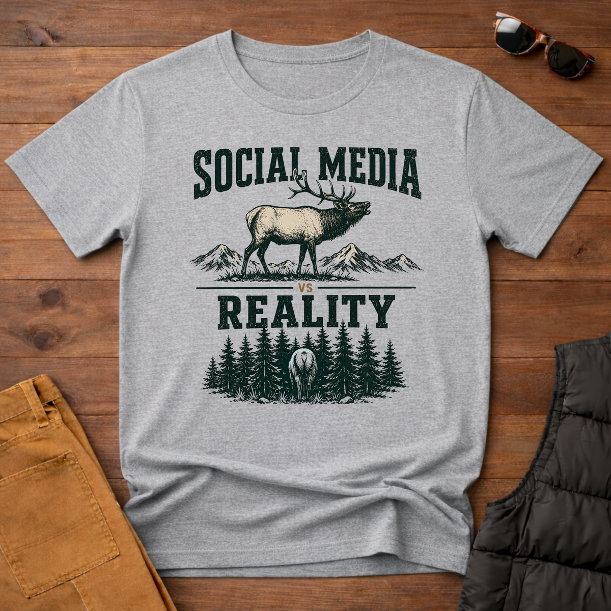 Social Media vs Reality T-Shirt
