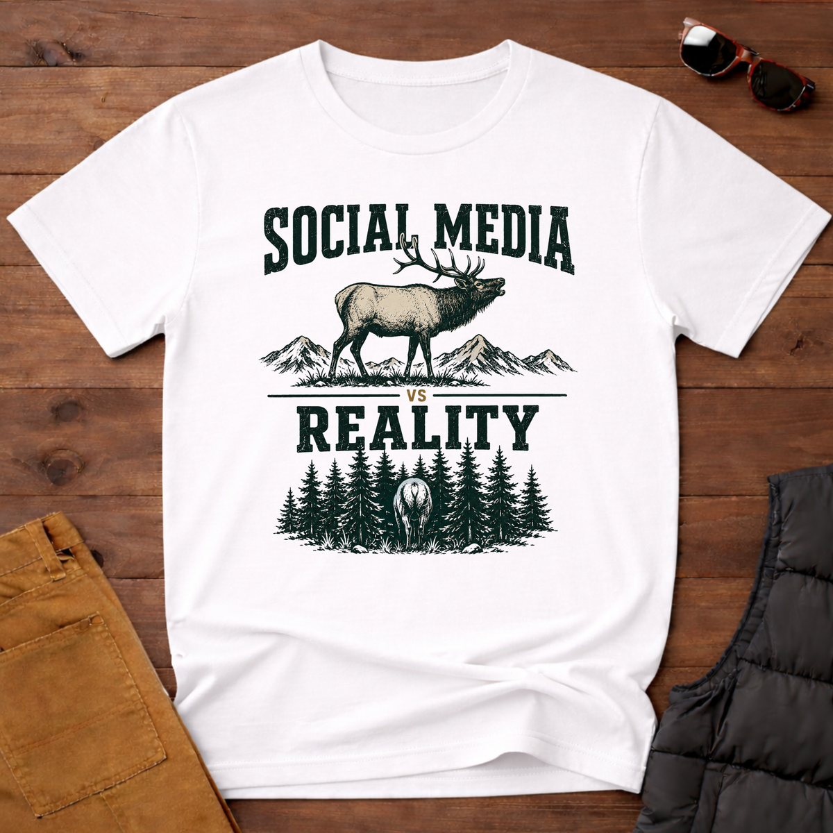Social Media vs Reality T-Shirt