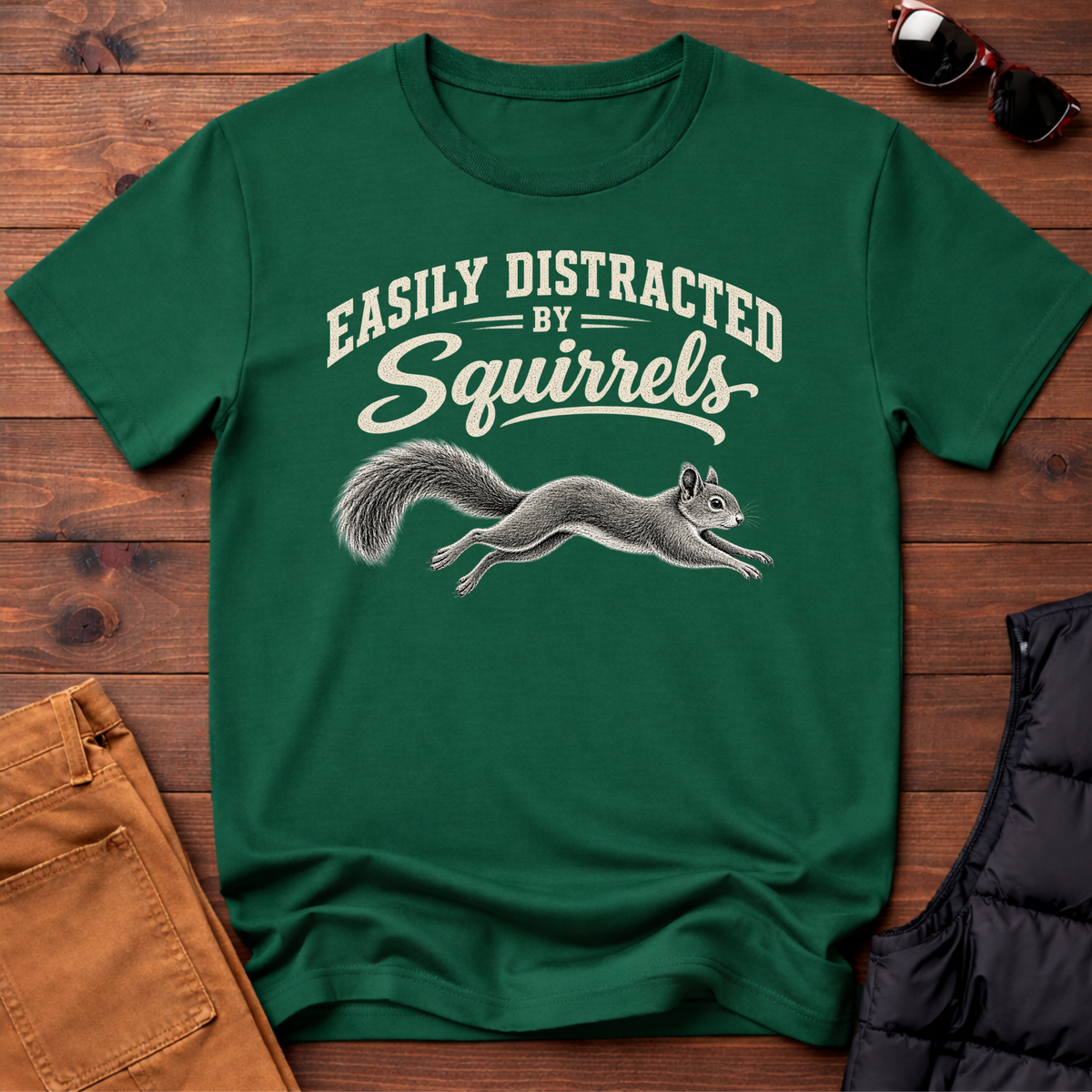 Easily Distracted By Squirrels T-Shirt