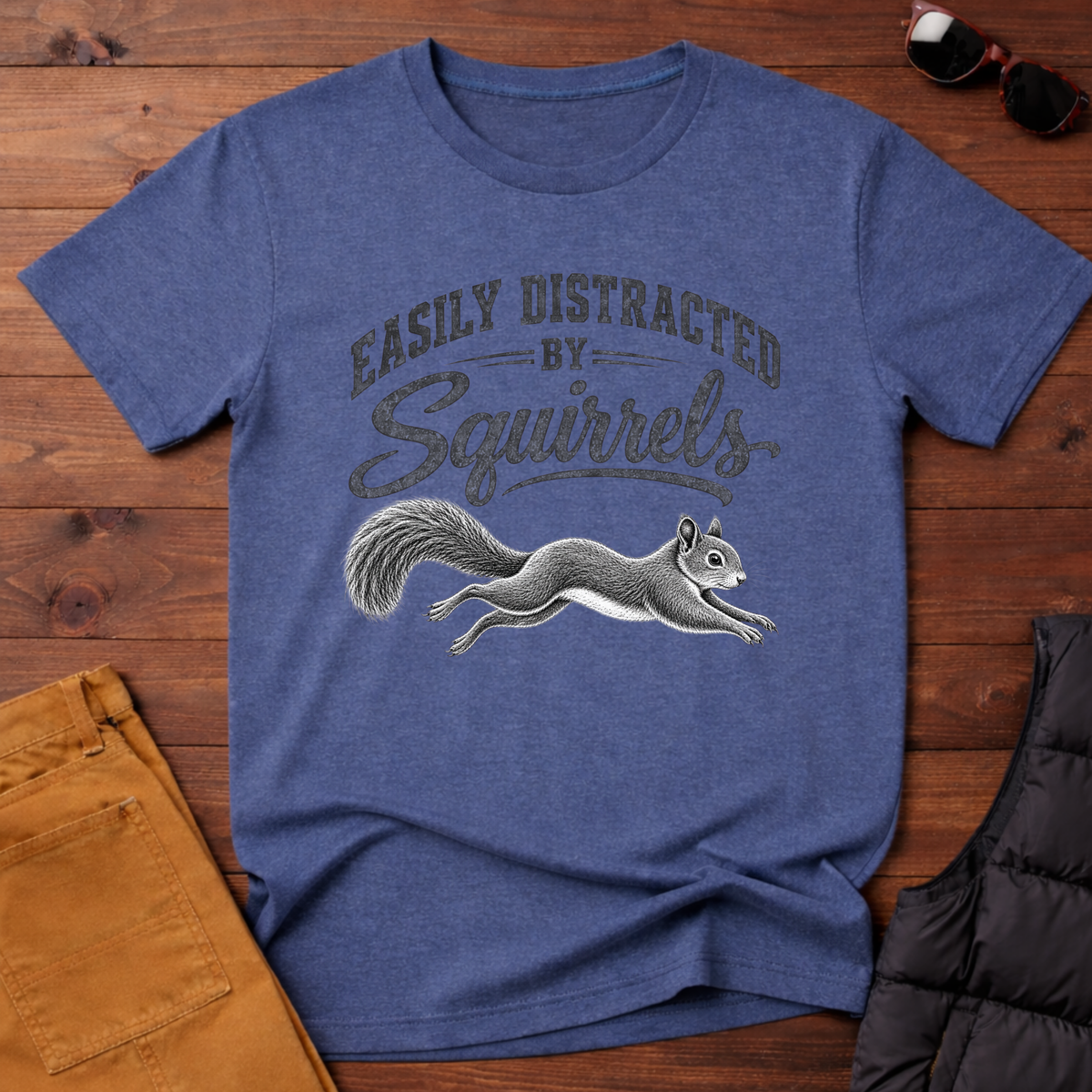 Easily Distracted By Squirrels T-Shirt