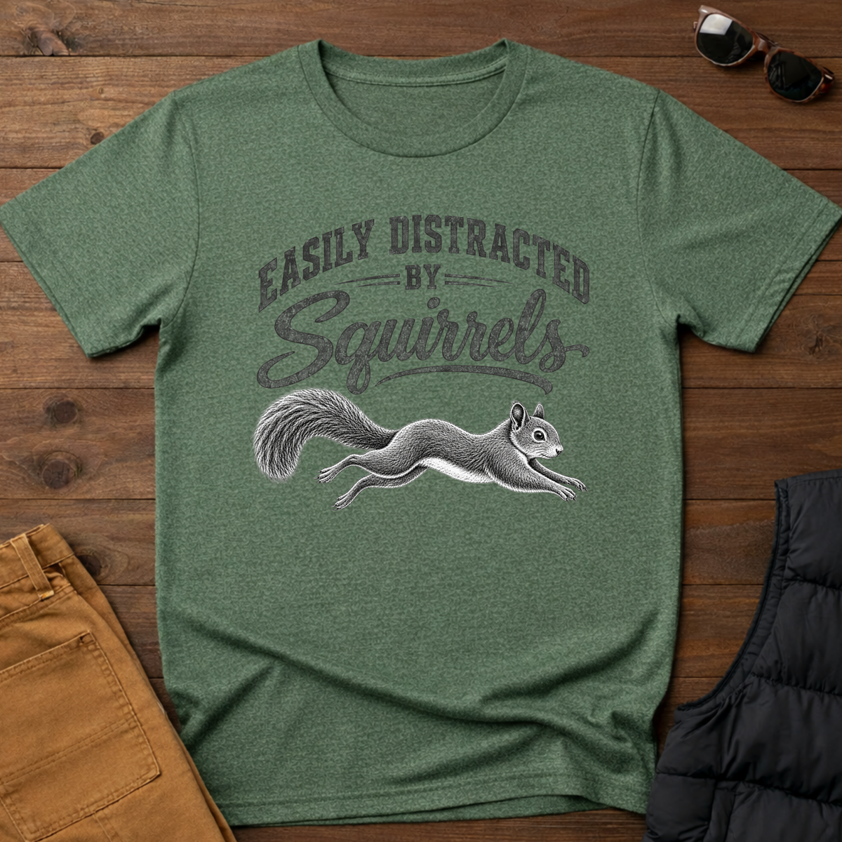 Easily Distracted By Squirrels T-Shirt