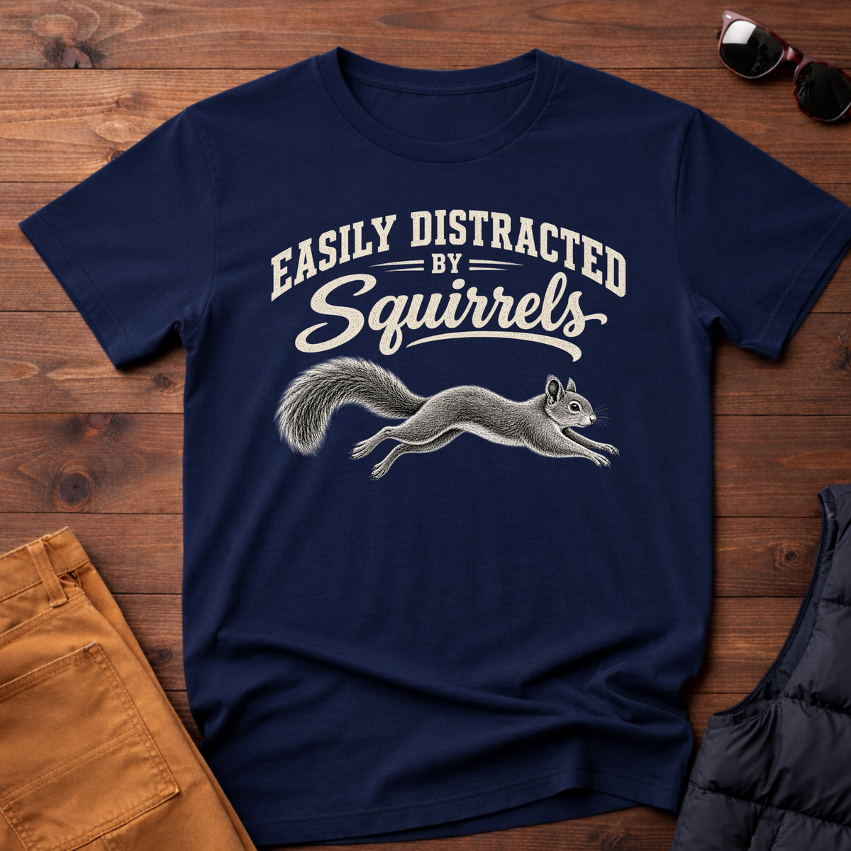 Easily Distracted By Squirrels T-Shirt