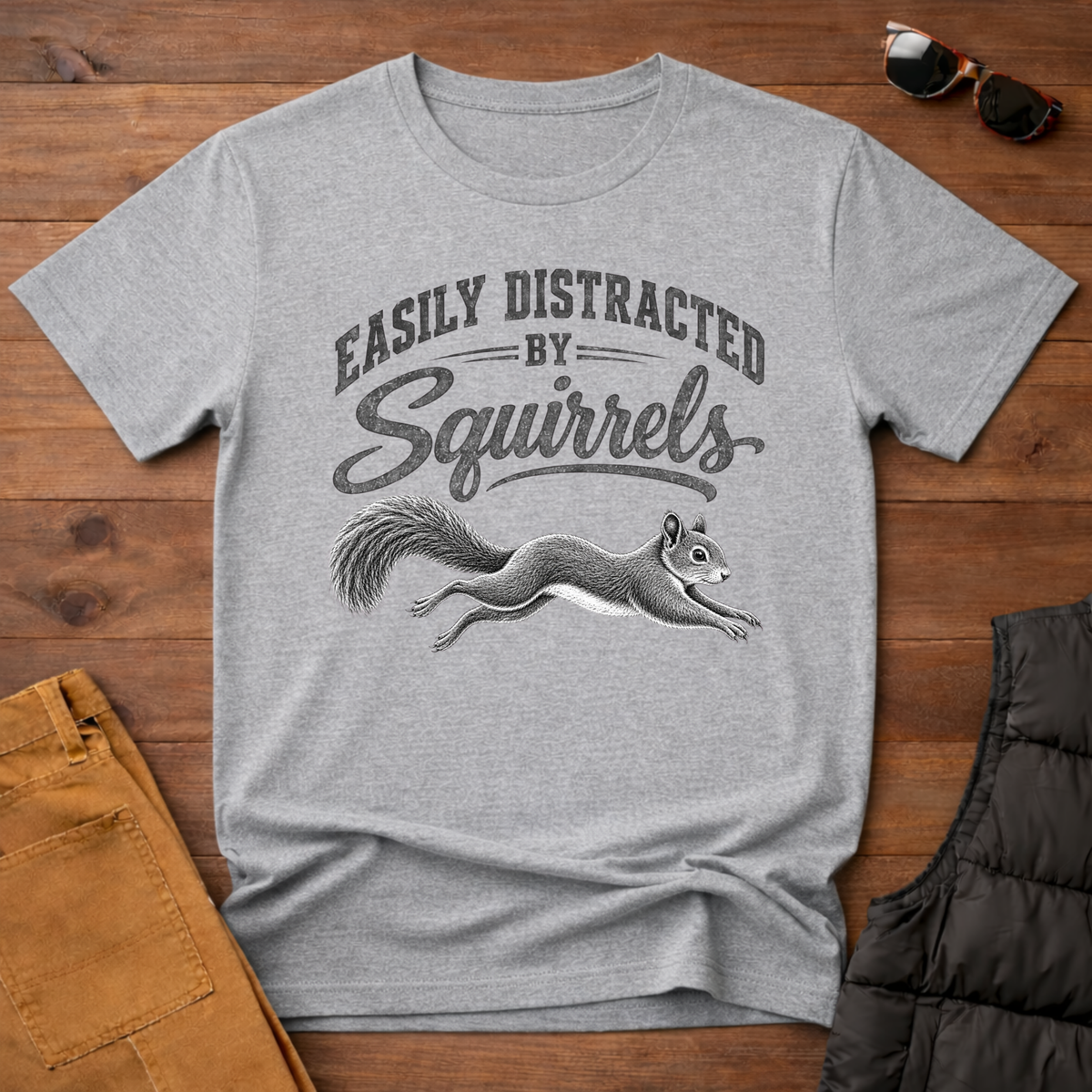 Easily Distracted By Squirrels T-Shirt