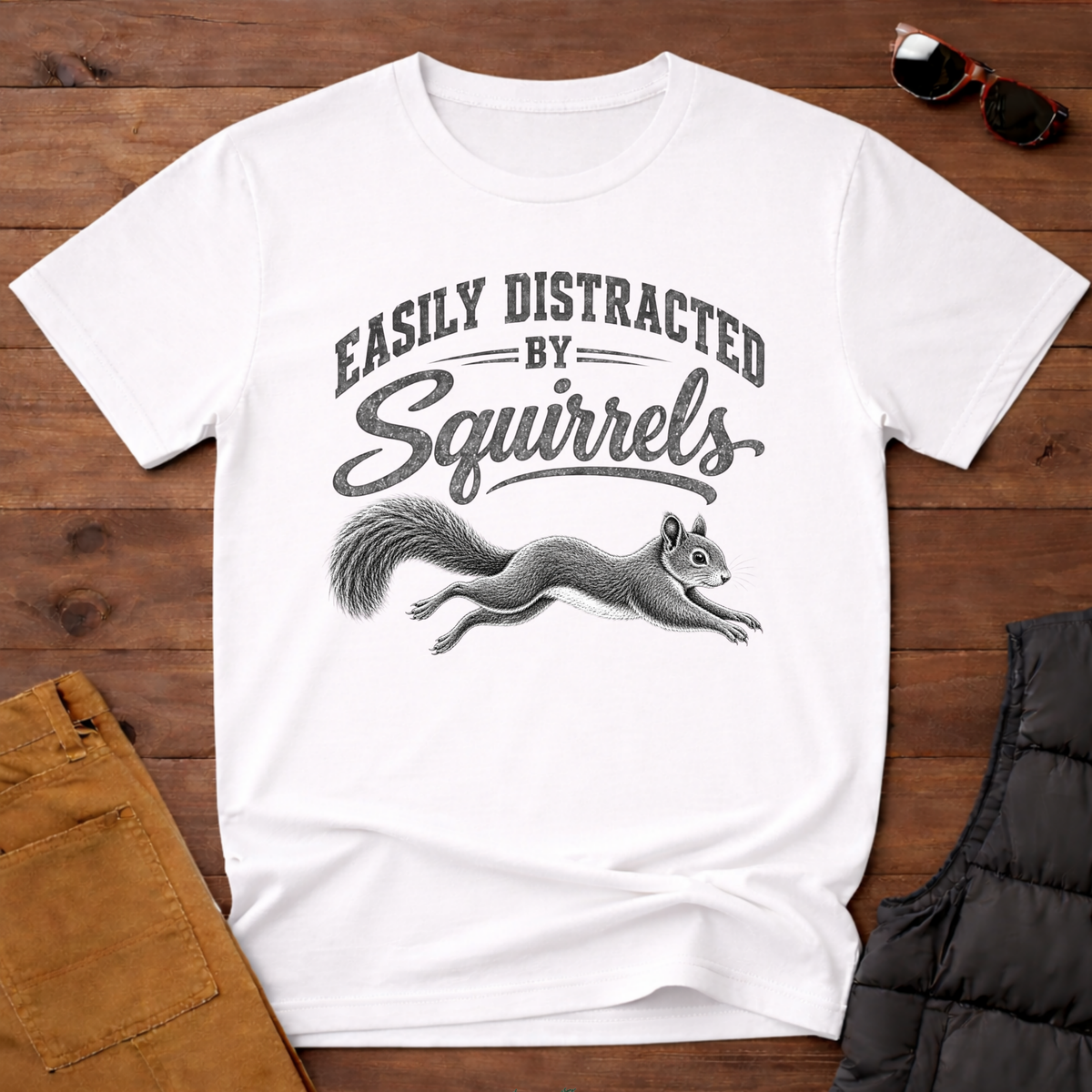 Easily Distracted By Squirrels T-Shirt