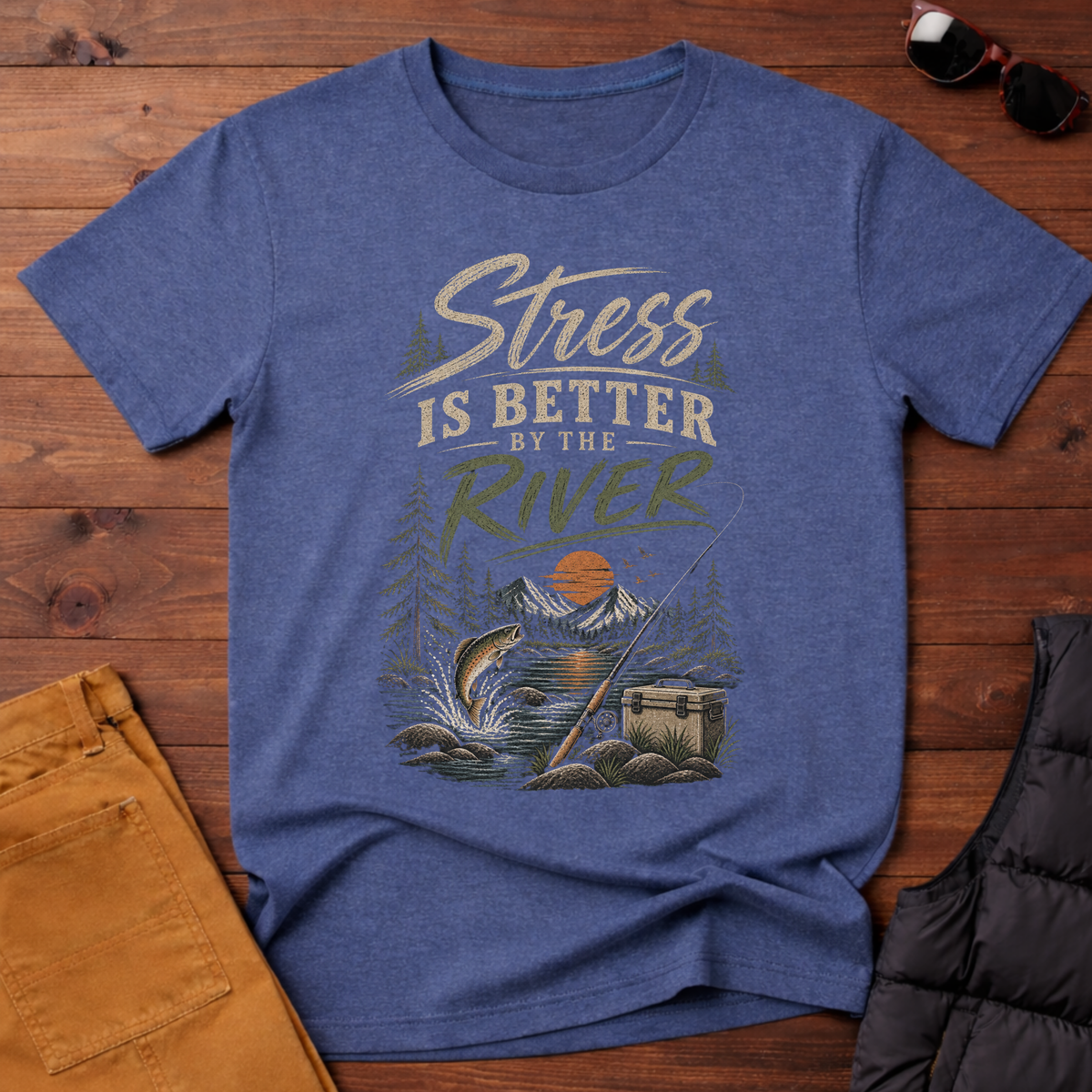 Stress Is Better By The River T-Shirt