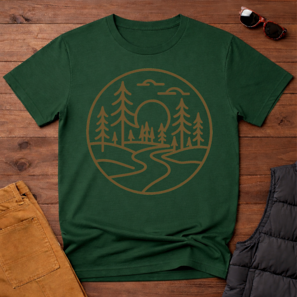 Sunset Pines Minimalist T-Shirt
