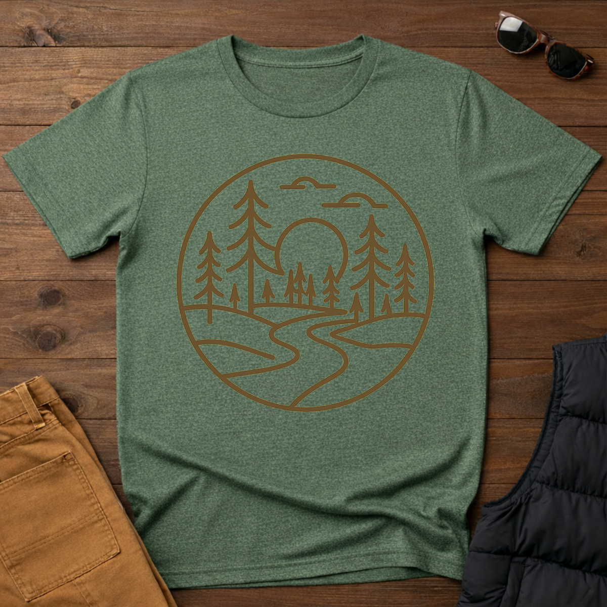 Sunset Pines Minimalist T-Shirt