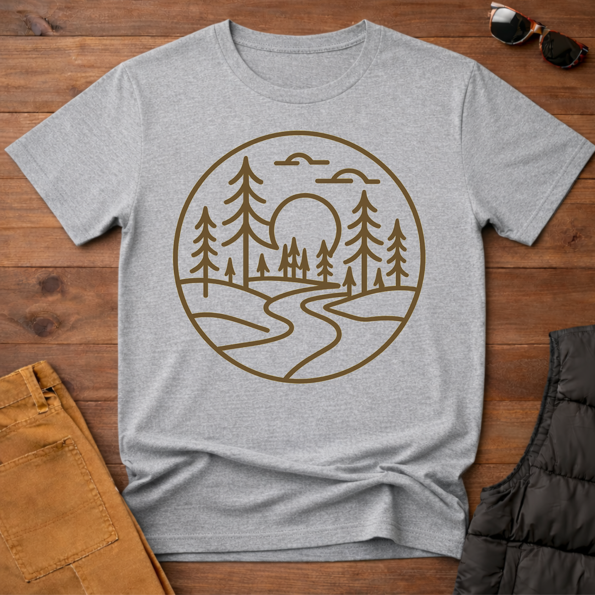 Sunset Pines Minimalist T-Shirt