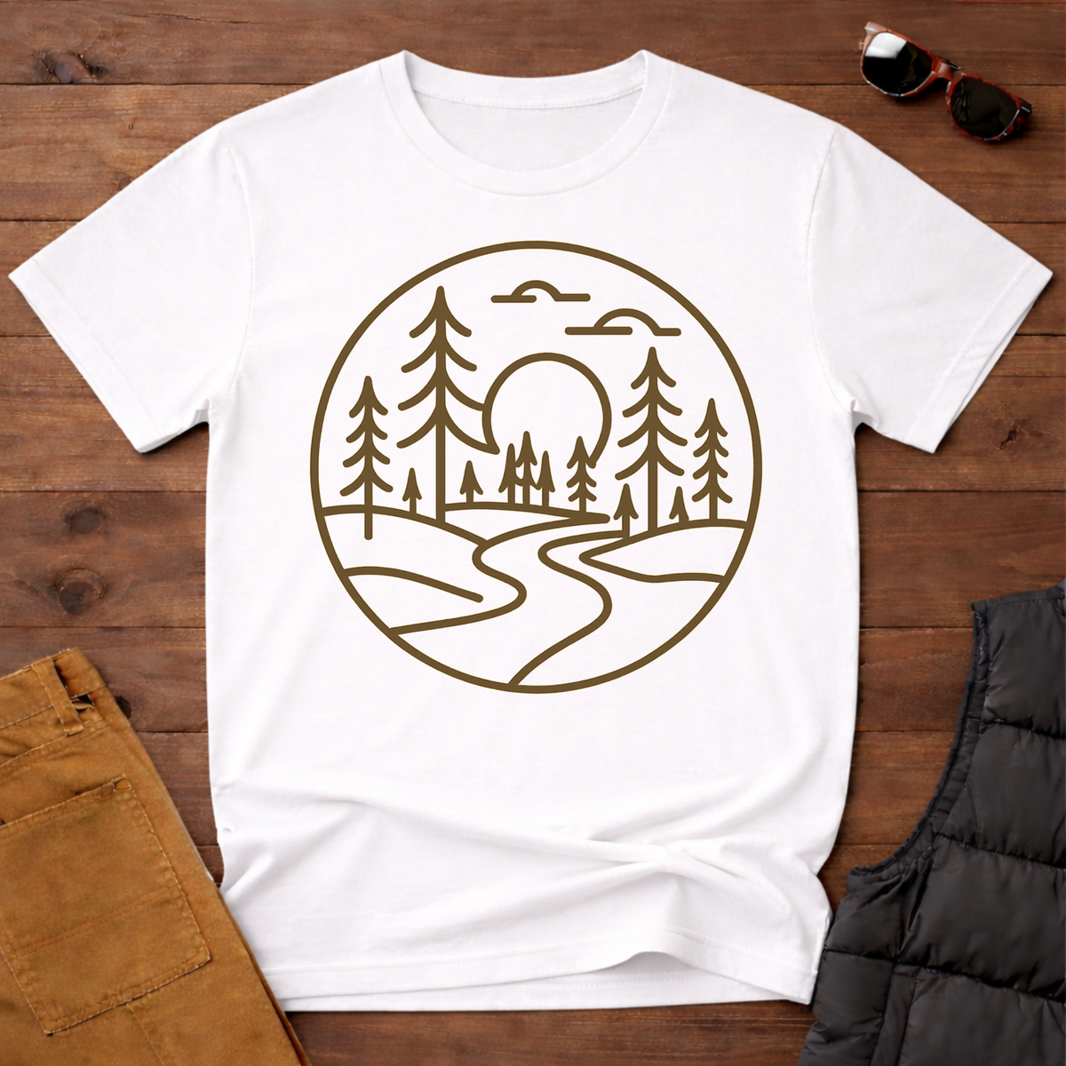 Sunset Pines Minimalist T-Shirt