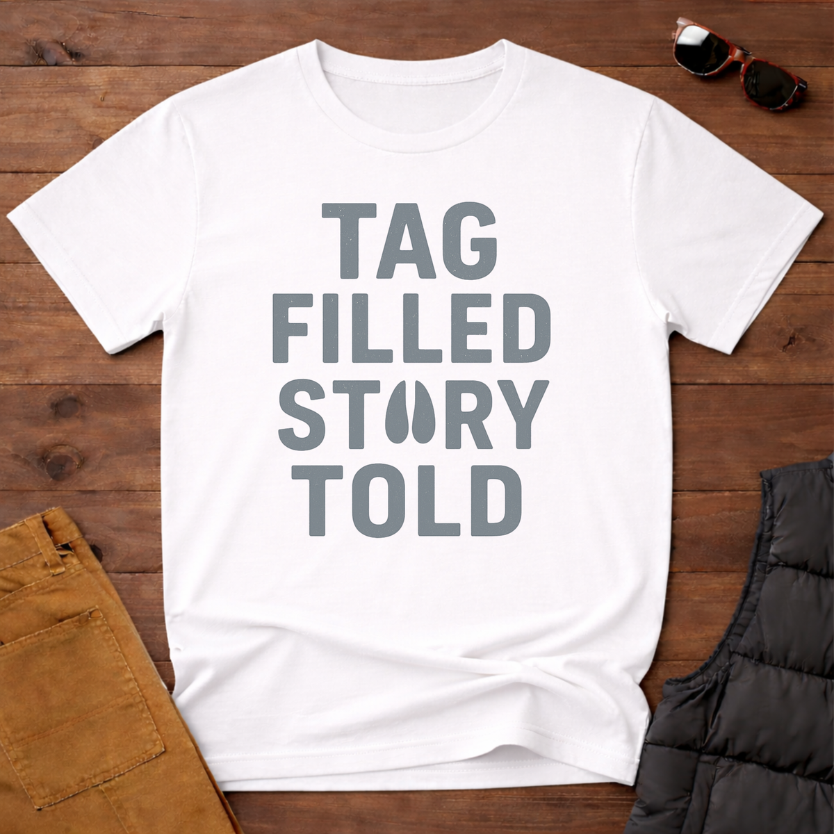 Tag Filled Story Told T-Shirt