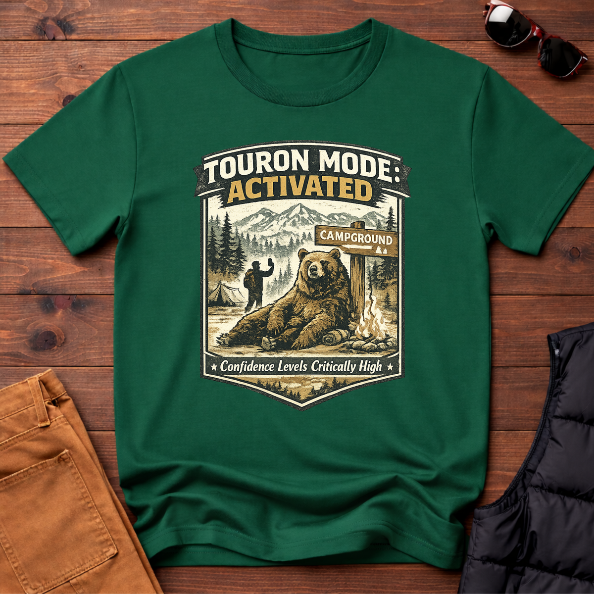 Touron Mode: Activated – Confidence Levels Critically High Bear T-Shirt