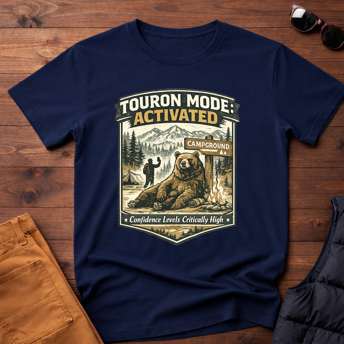 Touron Mode: Activated – Confidence Levels Critically High Bear T-Shirt