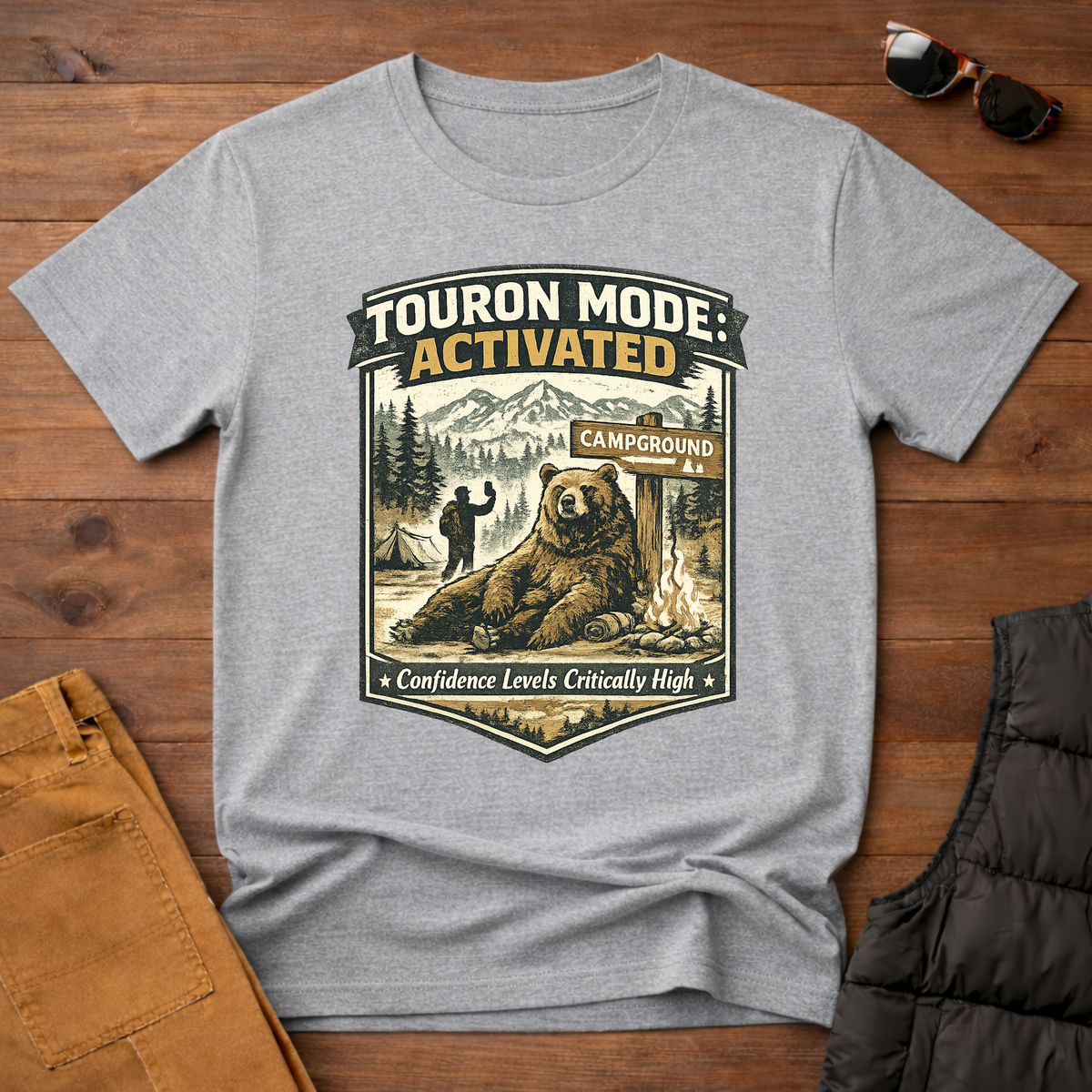 Touron Mode: Activated – Confidence Levels Critically High Bear T-Shirt
