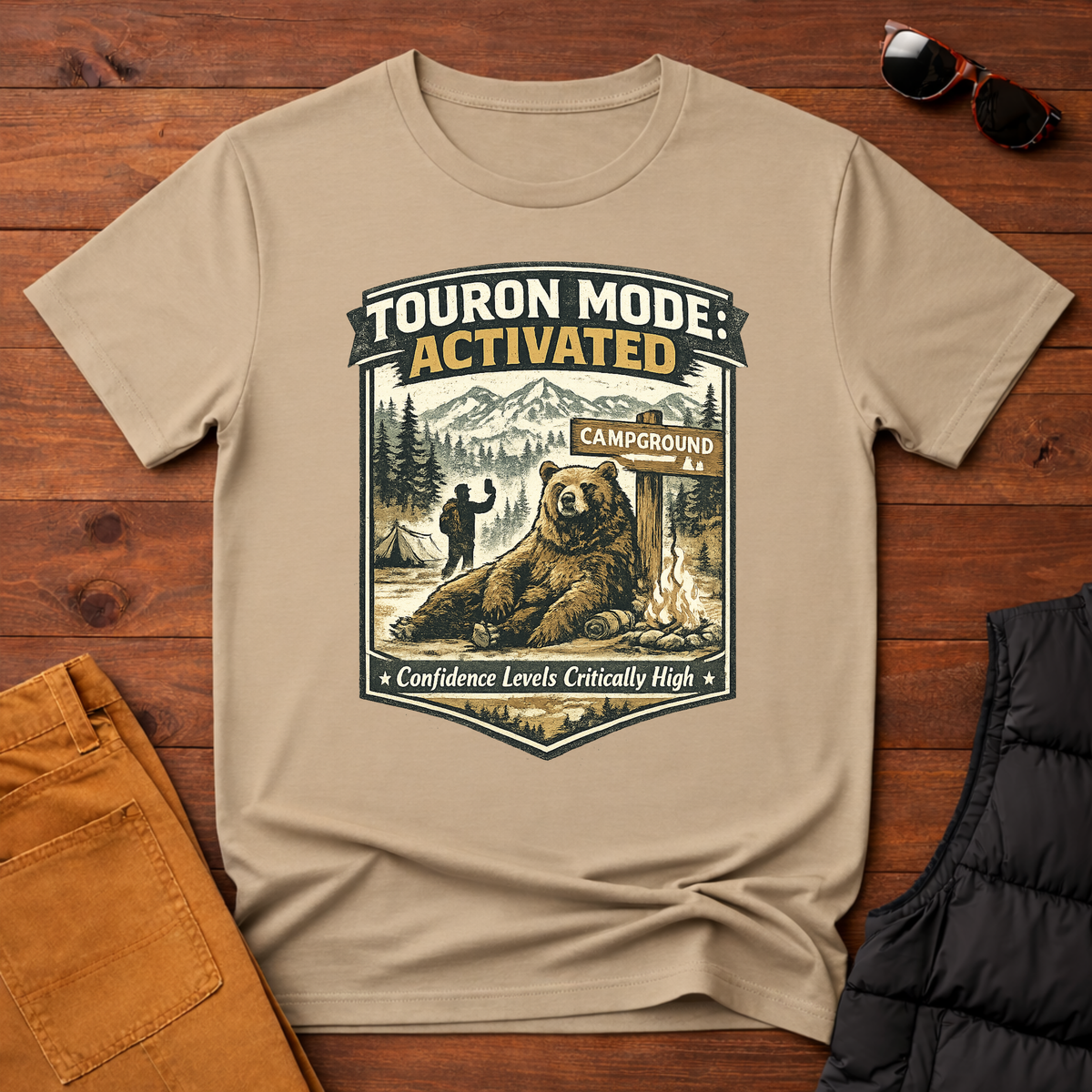 Touron Mode: Activated – Confidence Levels Critically High Bear T-Shirt