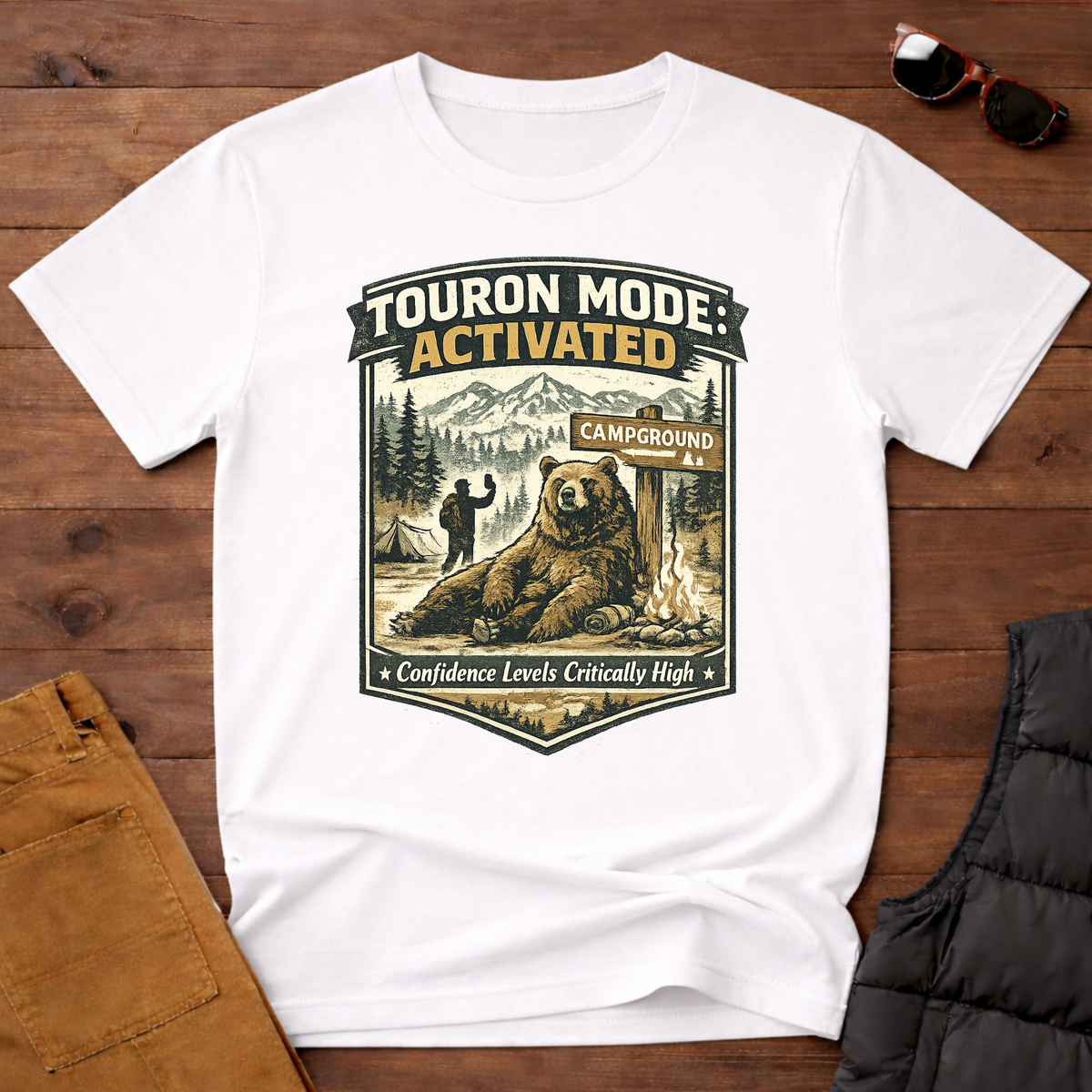Touron Mode: Activated – Confidence Levels Critically High Bear T-Shirt