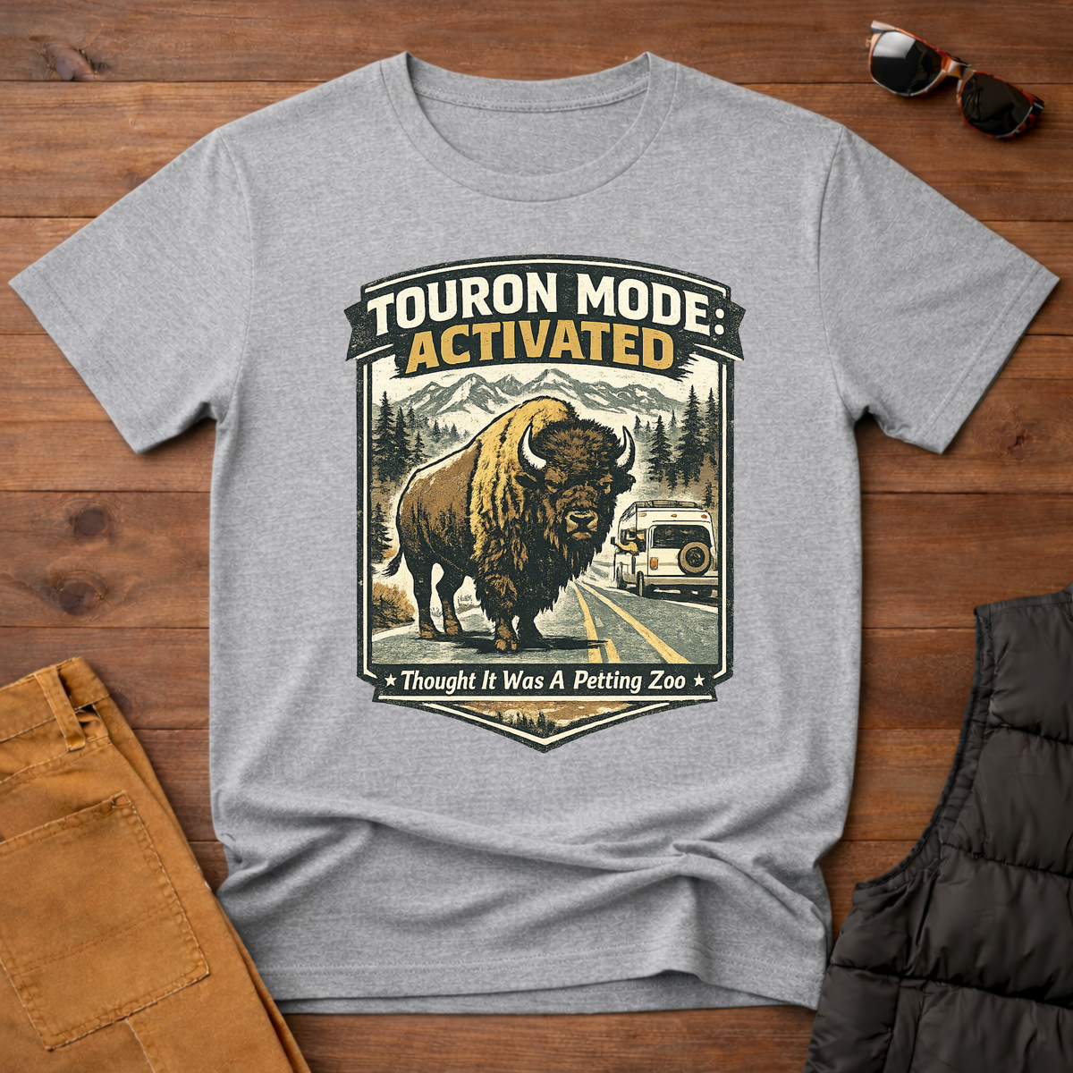 Touron Mode: Activated – Thought It Was A Petting Zoo Bison T-Shirt