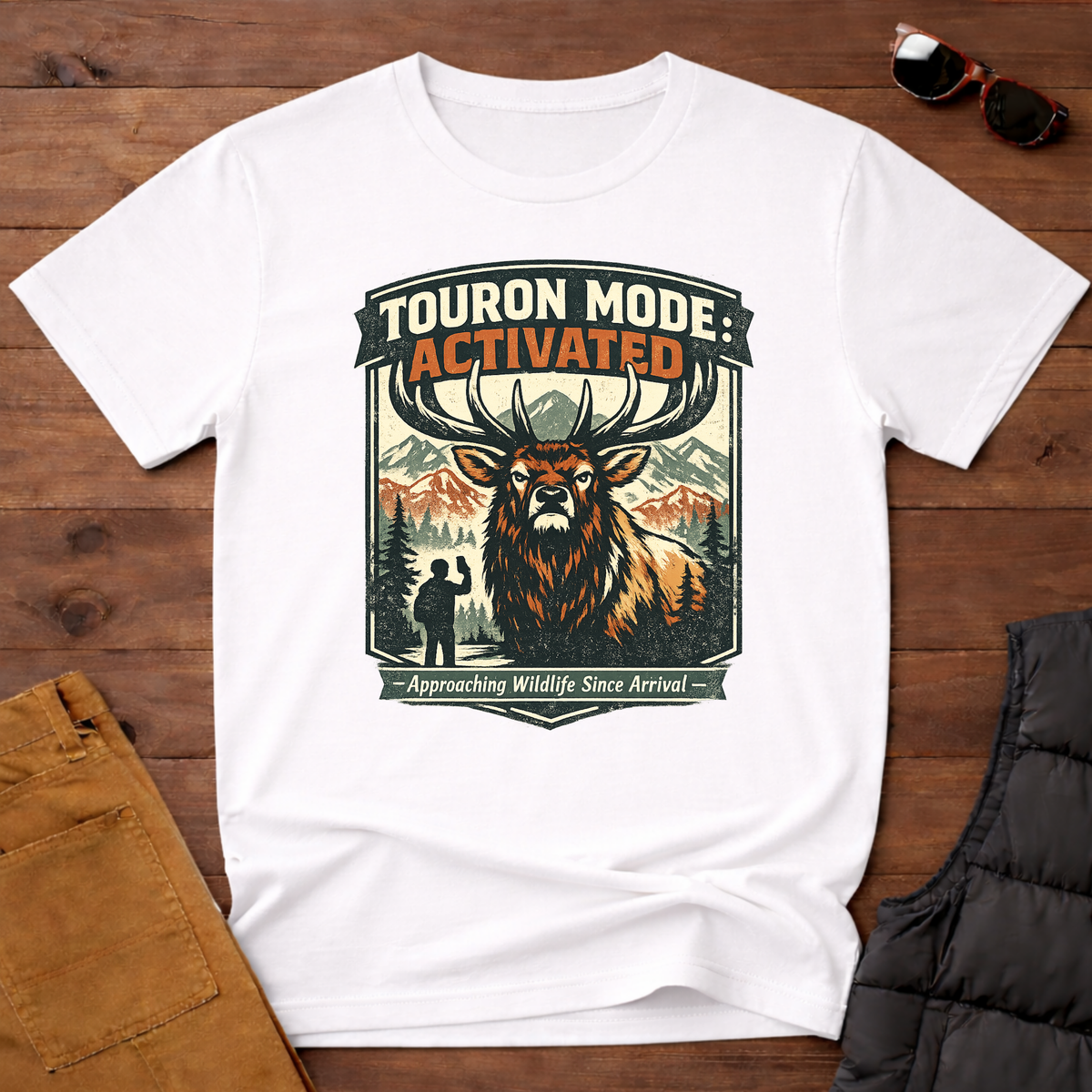 Touron Mode: Activated – Approaching Wildlife Since Arrival Elk T-Shirt