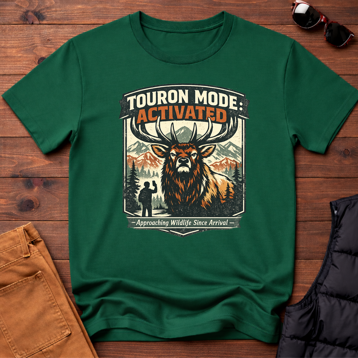 Touron Mode: Activated – Approaching Wildlife Since Arrival Elk T-Shirt